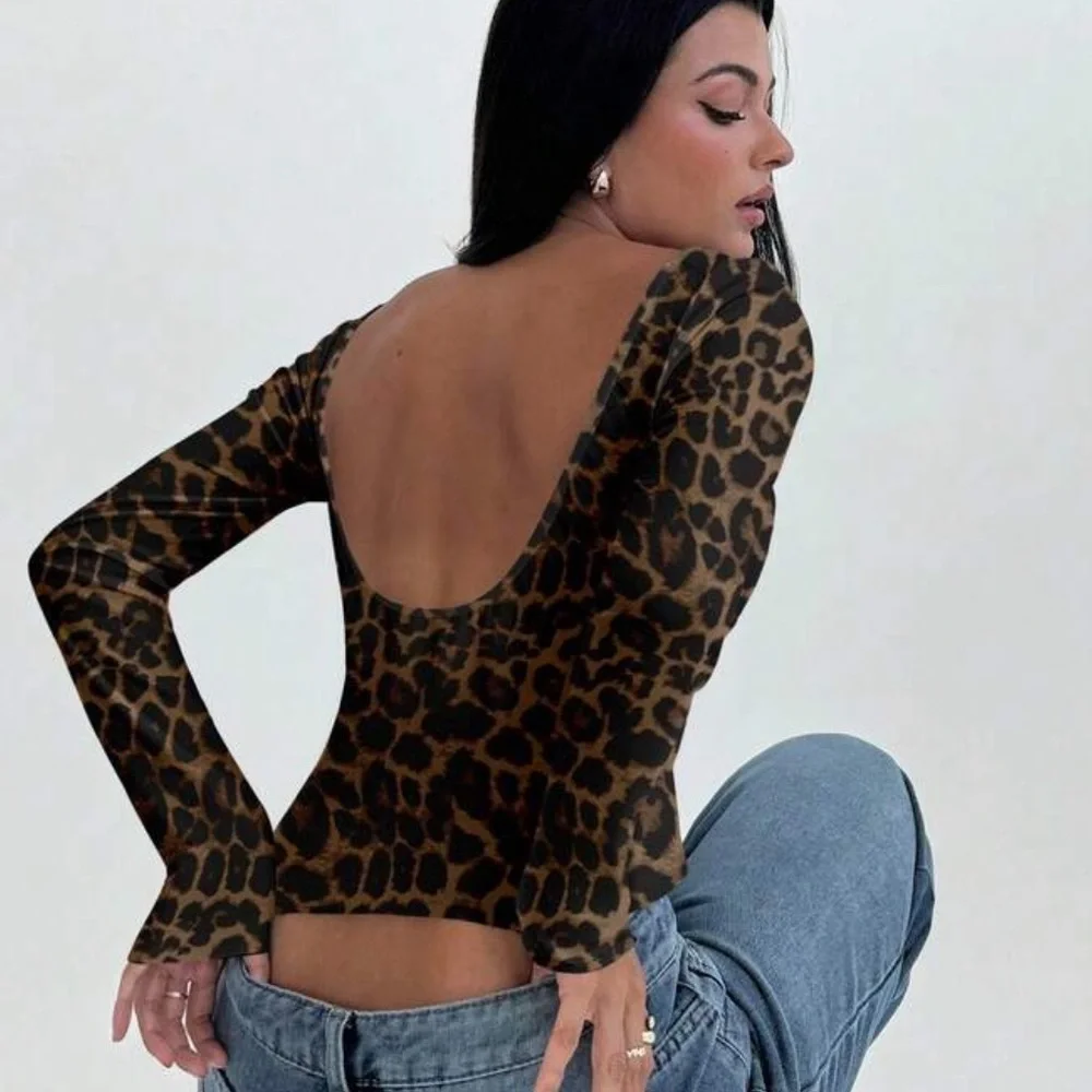 Leopard Print Open Back Top NEW 🏷️